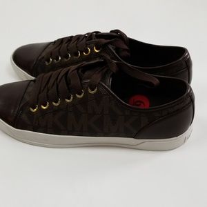 Michael Kors Womens MK City Sneaker Brown Sz 6
